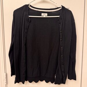 Crown & Ivy Black and White Knit Sweater